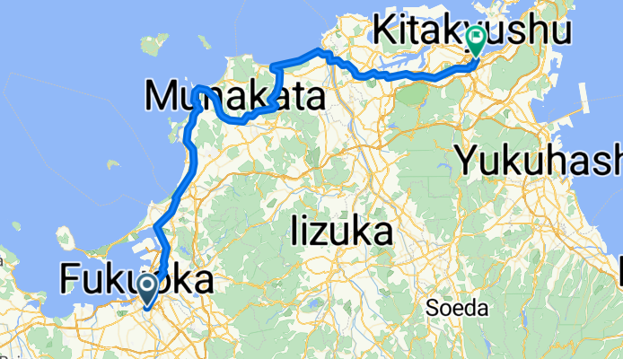 博多驛前2, 福岡市 to 京町2, 北九州市