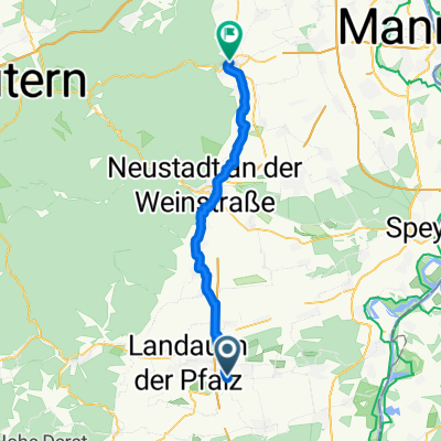 Route nach Bad Dürkheim