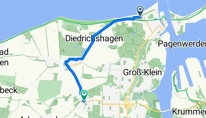 Seepromenade, Rostock nach Teichweg, Elmenhorst/Lichtenhagen