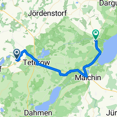 Roter Strumpf, Groß Roge nach Straße der Freundschaft, Neukalen