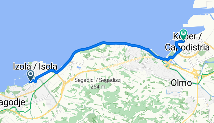 Ulica prekomorskih brigad to Mladinska ulica