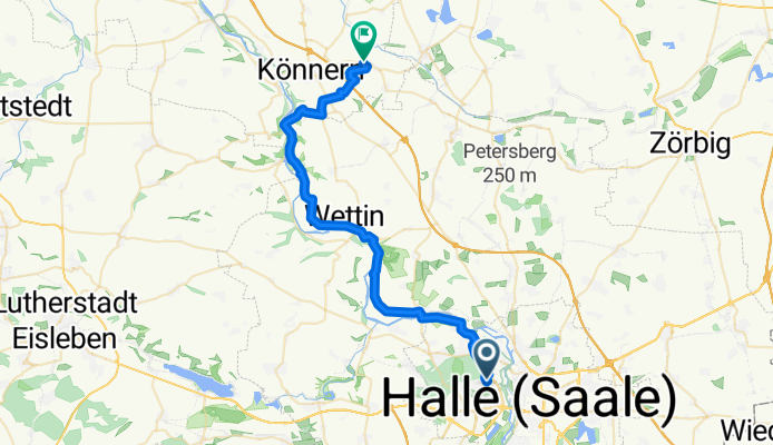 Halle (Saale) - Wettin - Rothenburg - Kirchedlau