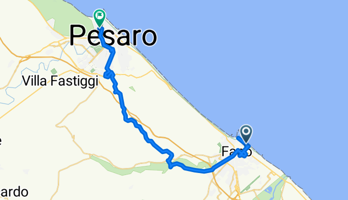Viale Adriatico, Fano nach Via Lodovico Agostini, Pesaro