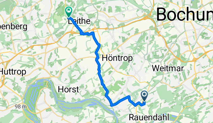 Deimkestraße nach Am Mechtenberg