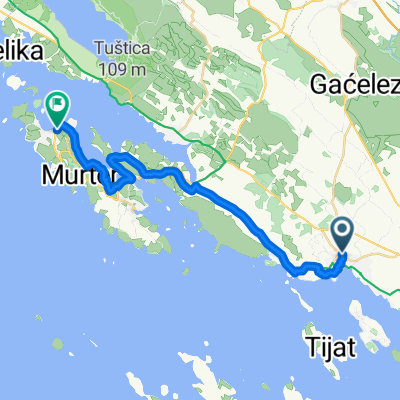 Put Gaćeleza 2A do Ulica Hrvatskih Vladara