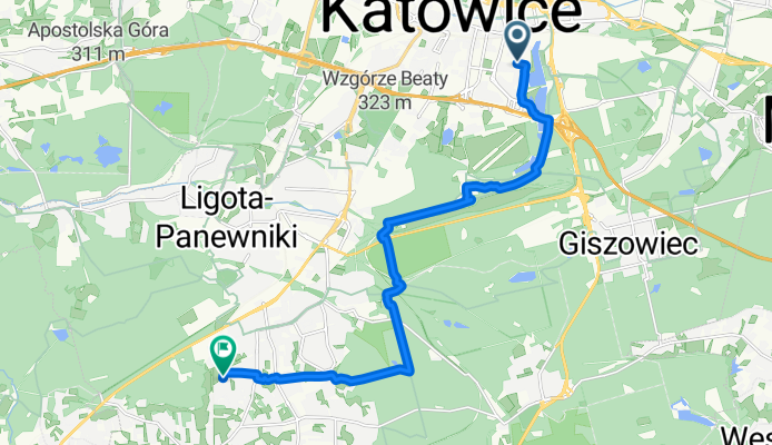 I Paderewskiego, Katowice do Orla, Katowice