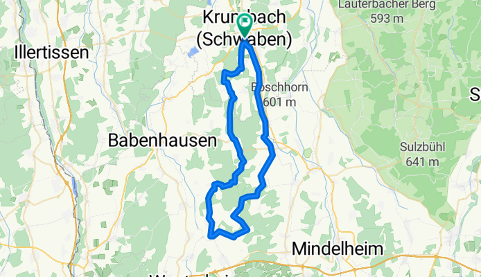 R 36 Krumbach - Daxberg - Krumbach (optimiert)