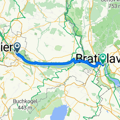 Raffineriestraße, Vienna to Farského, Bratislava V