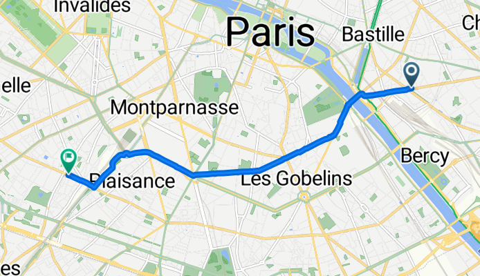 Boulevard Diderot, Paris à Rue de Vouillé, Paris