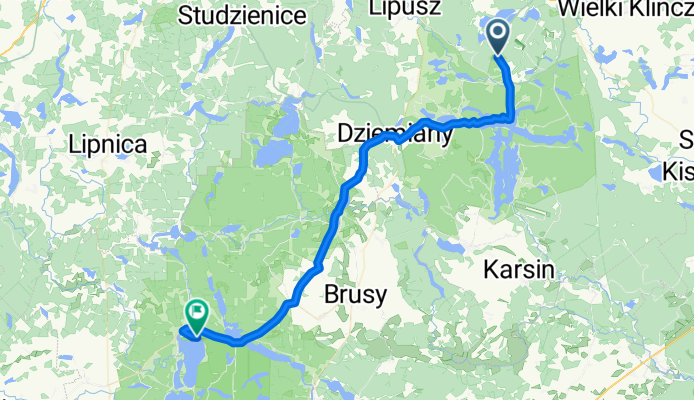 Grzybowski Młyn, Kościerzyna nach Sosnowa, Swornegacie