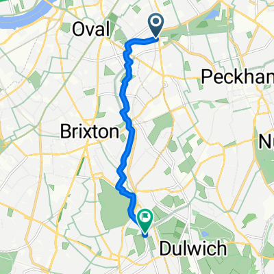 Route from Addington Square, London