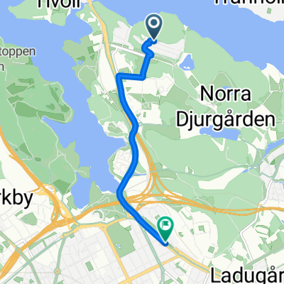 Forskarbacken, Stockholm to Valhallavägen, Stockholm