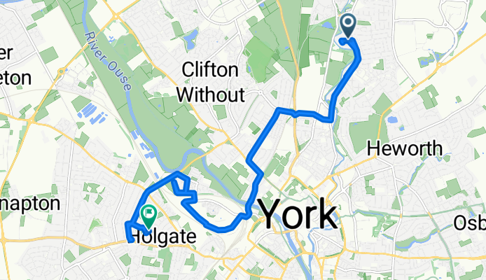 Meadowfields Drive, York to Burnsall Drive, York