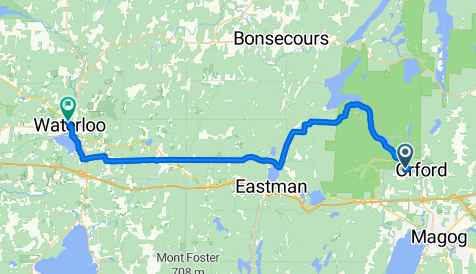 Rue de la Grande-Coulée, Orford à Rue Foster, Waterloo