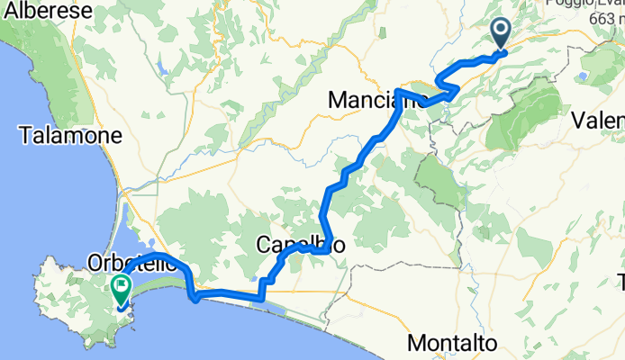 Via Zuccarelli, Pitigliano nach Via Mandrioli, Monte Argentario