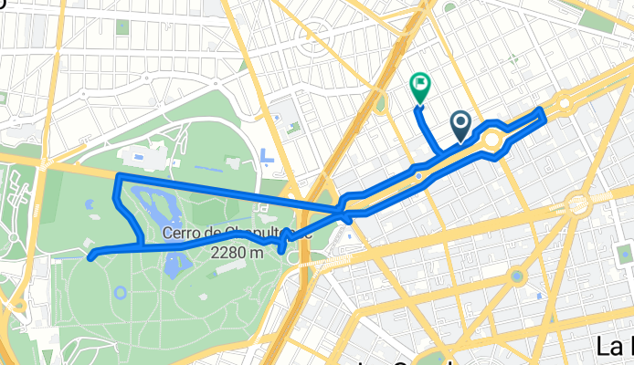 Calle Río Guadalquivir, Cuauhtémoc to Calle Río Guadalquivir, Cuauhtémoc