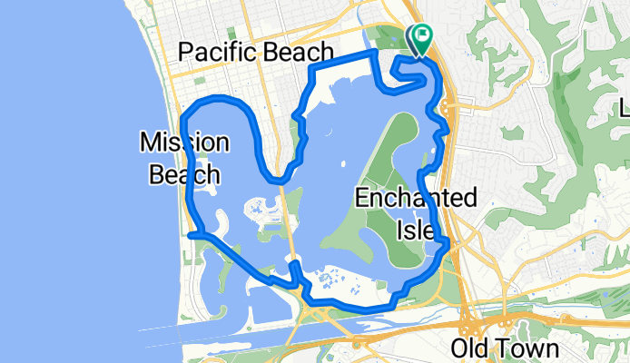 North Mission Bay Drive to North Mission Bay Drive