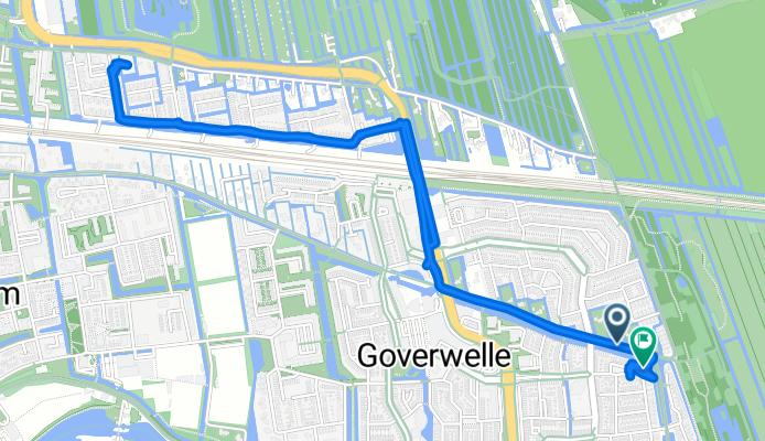 Watergangpolderplein, Gouda naar Watergangpolderplein, Gouda