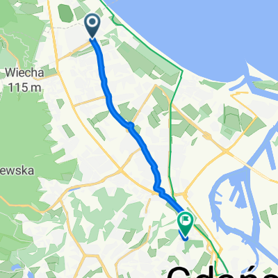 J Wejhera, Gdańsk do Dębowa, Gdańsk