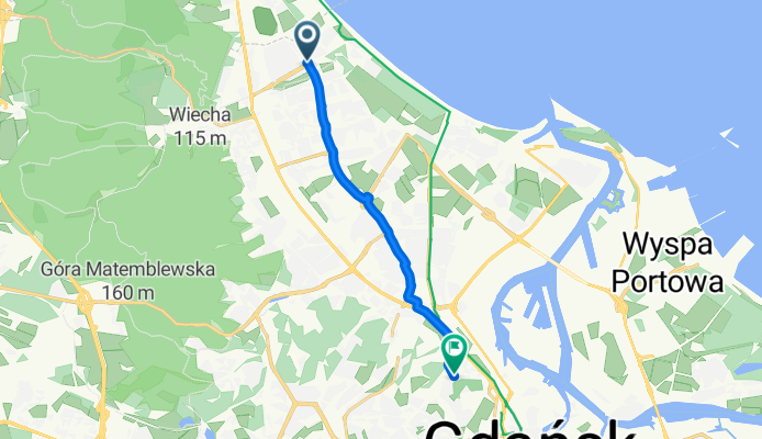 J Wejhera, Gdańsk do Dębowa, Gdańsk