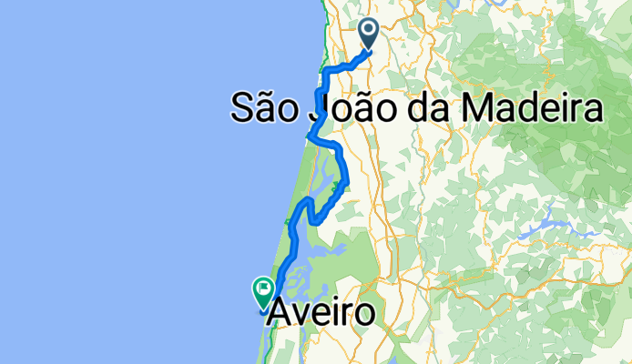 Rota desde Rua Santa Maria