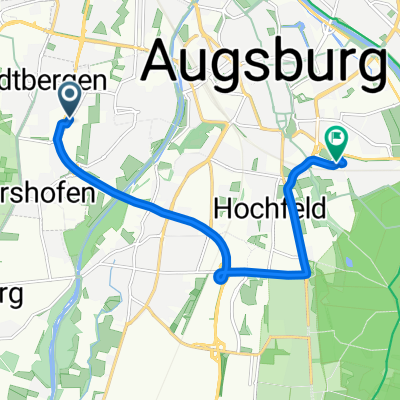 Nestackerweg, Stadtbergen nach Hofrat-Röhrer-Straße, Augsburg