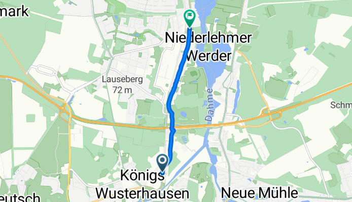 Brückenstraße, Königs Wusterhausen nach Friedrich-Engels-Straße, Wildau