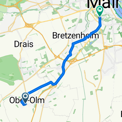 Untere Mahlgasse, Ober-Olm nach Gaustraße, Mainz
