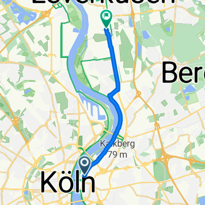 Innenstadt, Köln nach Chempark, Leverkusen