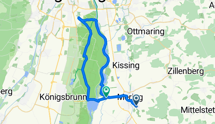 Von Mering bis Augsburg