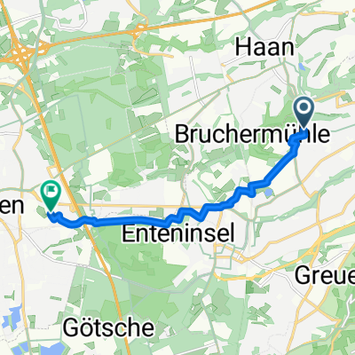 Gleiwitzer Straße, Solingen nach Am Holterhöfchen, Hilden