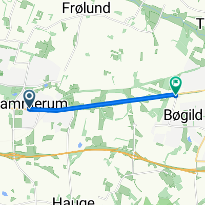 Landbrugsskolestien, Herning to Bøgildvej, Ikast