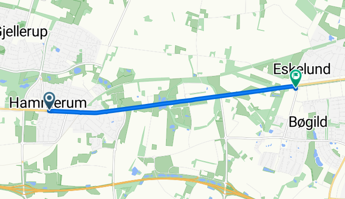 Landbrugsskolestien, Herning to Bøgildvej, Ikast