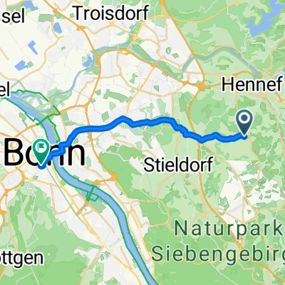 Kapellenweg, Hennef (Sieg) nach Quantiusstraße, Bonn