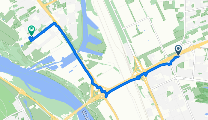 Toruńska, Warszawa do Myśliborska, Warszawa