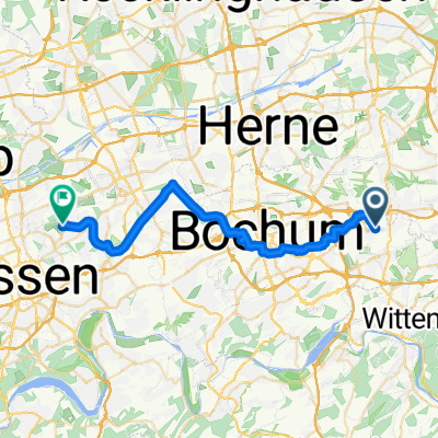 Teimannstraße, Bochum nach Gelsenkirchener Straße, Essen