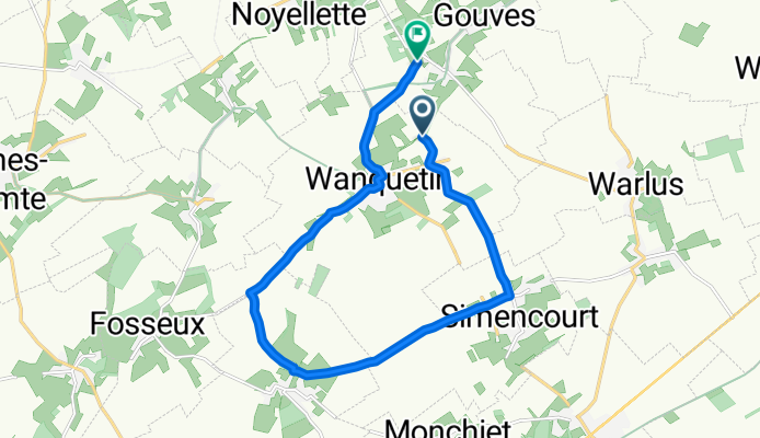 Rue de Montenescourt, Wanquetin à Résidence de la Place, Montenescourt