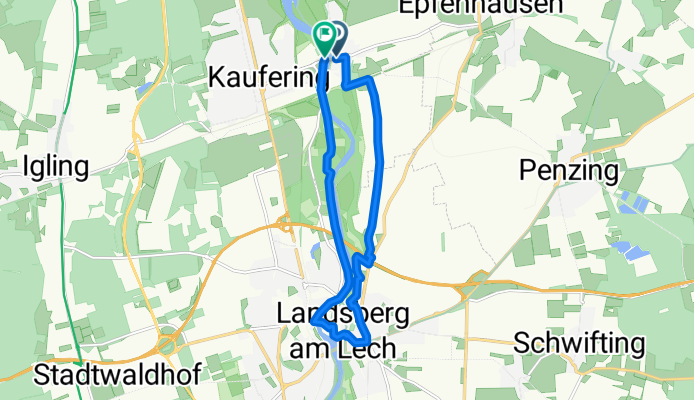 Route von Landsberg am Lech