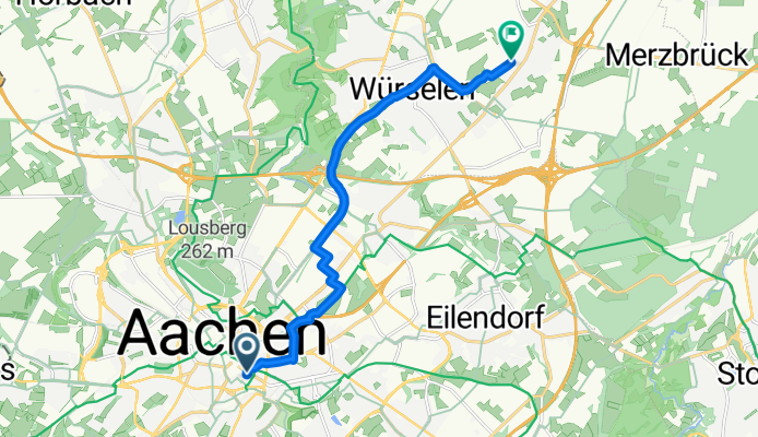 Wallstraße, Aachen nach Helleter Feldchen, Würselen
