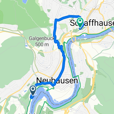 Von Neuhausen am Rheinfall bis Schaffhausen