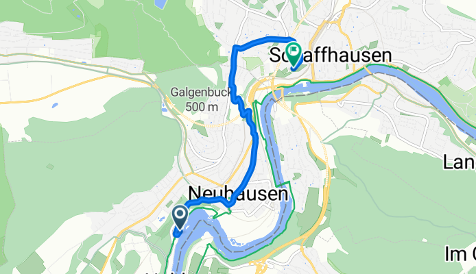 Von Neuhausen am Rheinfall bis Schaffhausen
