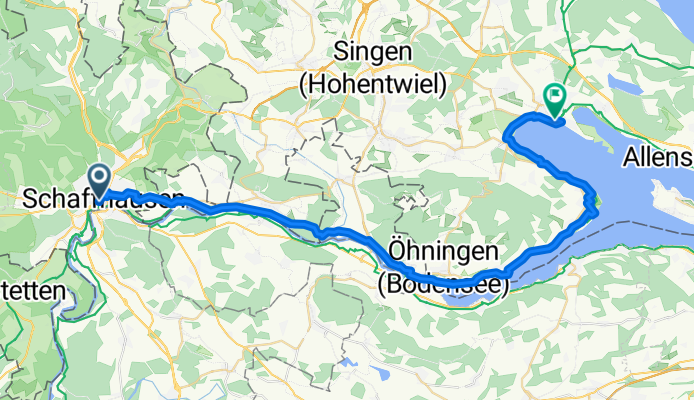 Von Schaffhausen bis Radolfzell am Bodensee
