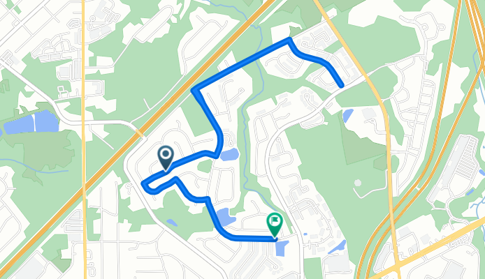 Landing Drive to Piccard Court