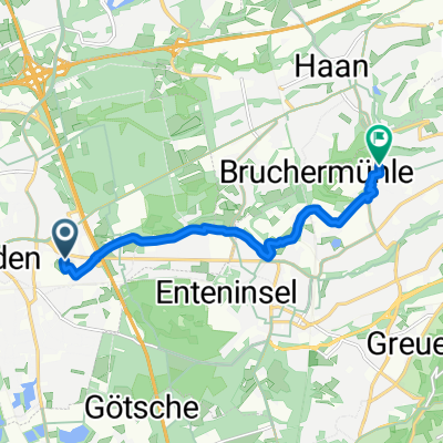 Grünstraße, Hilden nach Elbinger Straße, Solingen