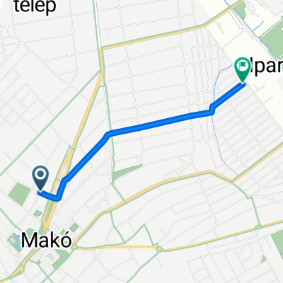 Városközpont, Makó to Honvéd utca, Makó