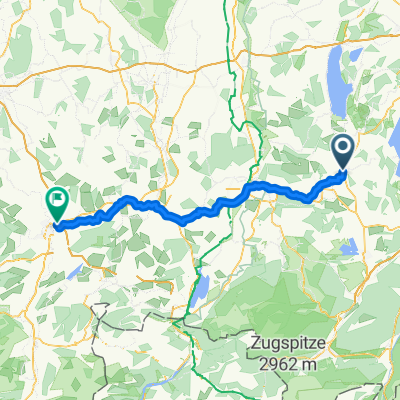 Pollinger Straße, Weilheim in Oberbayern naar Bad Dürkheimer Weg, Kempten (Allgäu)