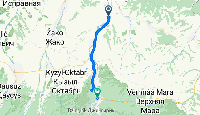 Ust-Dzhegutinsky District to Садовый переулок, Karachayevsk