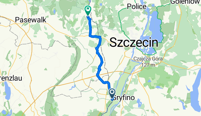 Obere Dorfstraße, Mescherin nach Dorfstraße, Blankensee