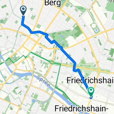 Schönhauser Allee, Berlin nach Warschauer Straße, Berlin