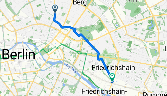 Schönhauser Allee, Berlin nach Warschauer Straße, Berlin